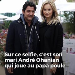 Copy of: VOICI - Adriana Karembeu : sa belle photo de famille avec Nina et son mari, André Ohanian