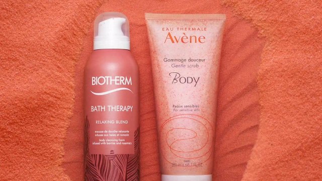 Nos beauty crushs : la Mousse de Douche Bath Therapy Biotherm et le Gommage Douceur Body Avène