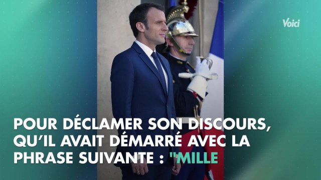 VOICI - Johnny Hallyday : Emmanuel Macron a mis une nuit à écrire son hommage au chanteur