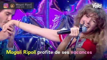 Voici - PHOTO Magali Ripoll : la choriste de N’oubliez pas les paroles se dévoile en maillot de bain