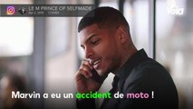 Voici - PHOTO Marvin (Moundir et les aventuriers) : victime d’un accident de moto, il dévoile ses blessures