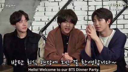 BTS Festa Dinner Party Full Episode English Subtitles 2018