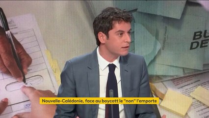 Référendum en Nouvelle-Calédonie : "Il y a un résultat du vote qui doit être entendu", martèle Gabriel Attal