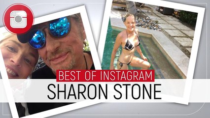 VOICI Famille, bikini... Le best of Instagram de Sharon Stone (VIDEO)
