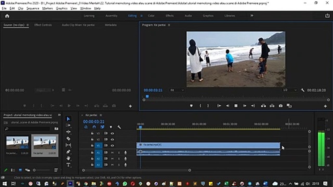 Tutorial cara mempercepat video dengan mudah di Adobe Premiere