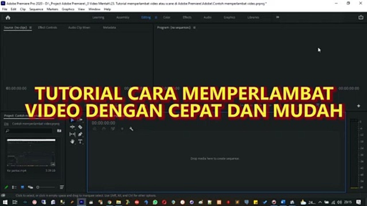 Tutorial cara memperlambat video dengan mudah di Adobe Premiere