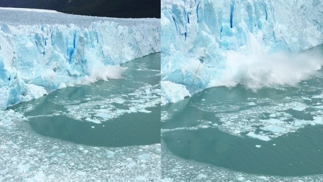 ''So long, ice block!' gigantic ice slab breaks off Argentinian glacier and crumbles into the sea '
