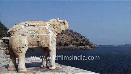 Statue of  Elephant  at Jaisamand Lake, Udaipur