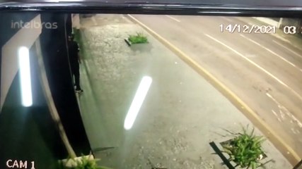 Câmeras de segurança registram ação criminosa em loja de tintas no Centro
