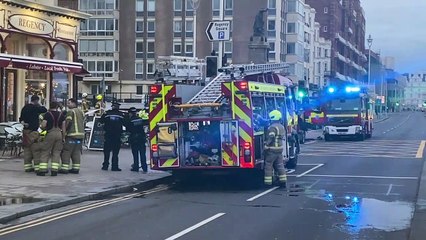 HOVE FLAT DESTROYED BY FIRE
