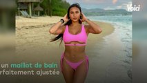 VOICI - PHOTO Astrid Nelsia (Les Anges) : à l’île Maurice, elle dévoile sa poitrine dans un minuscule haut de bikini