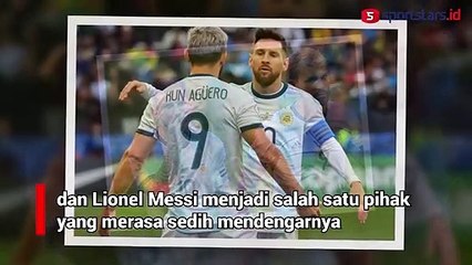 Aguero Pensiun, Messi Tulis Pesan Menyentuh di Media Sosial untuk Sahabatnya