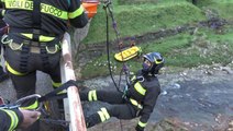 Seravezza (LU) - Addestramento soccorso fluviale dei Vigili del Fuoco (16.12.21)