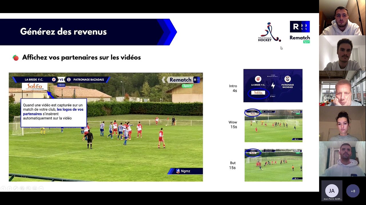 Webinaire sur l'outil Rematch de la Fédération Française de Hockey