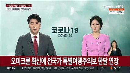 오미크론 확산에 전 국가 특별여행주의보 한달 연장