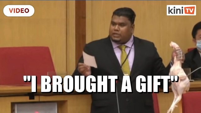 Perak rep brings chicken to state assembly in protest against rising prices