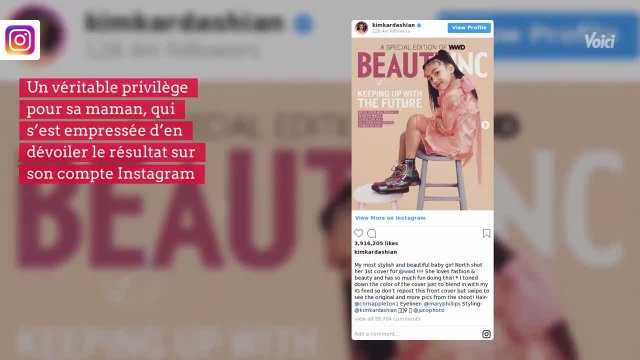 VOICI - Kim Kardashian : sa fille North fait sa première couverture de magazine à seulement 5 ans