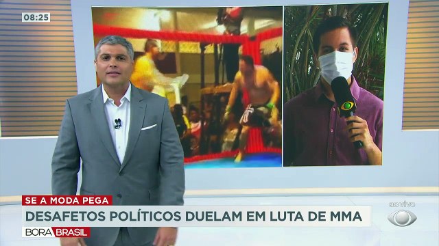 Se a moda pega... dois desafetos políticos do Amazonas resolveram as diferenças dentro do ringue.