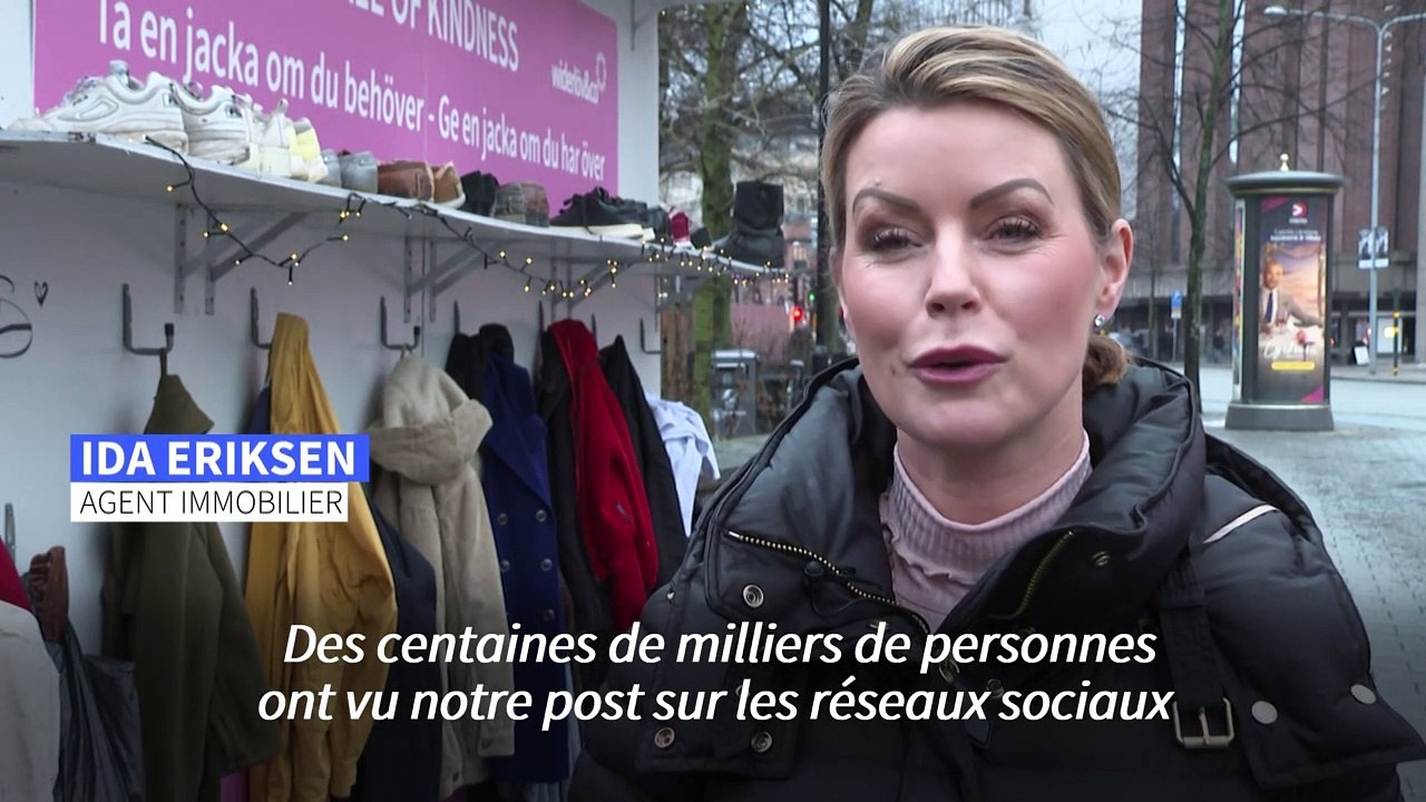 Un "mur de la gentillesse" installé à Stockholm pour ceux dans le besoin