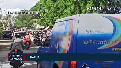Ratusan Kendaraan di Pangkalpinang Antri Bbm Hingga ke Bahu Jalan