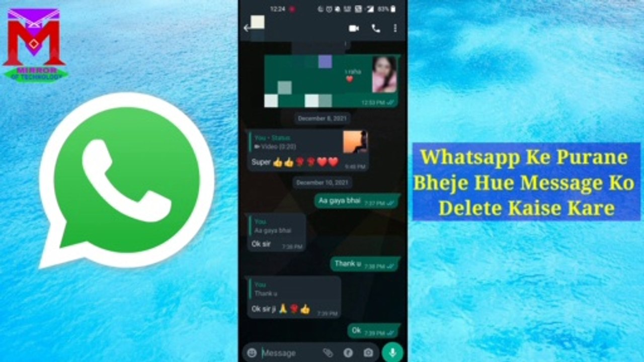 Whatsapp Ke Purane Bheje Hue Message Ko Delete Kaise Kare || How To Delete Old Whatsapp Messages