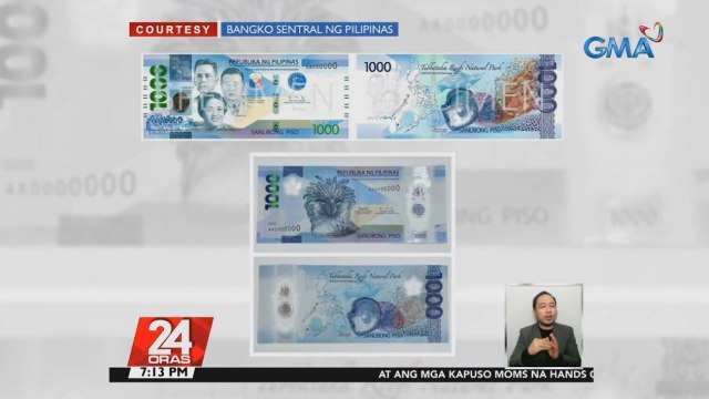 BSP: Patuloy ang circulation ng P1,000 bill na may disenyo ng mga bayani; Hindi ito ide-demonitize | 24 Oras