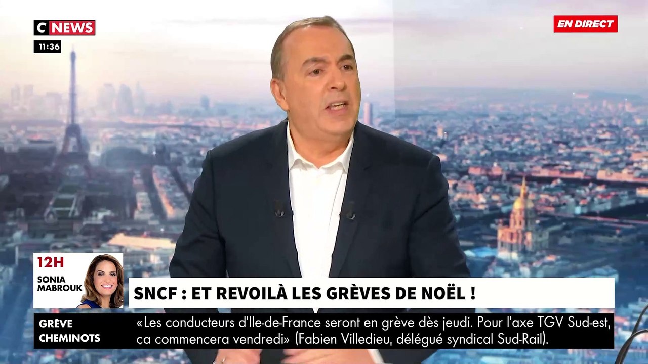 Le coup de gueule de Jean-Marc Morandini contre la grève à la SNCF: "C'est dégueulasse de faire ça la veille de Noël aux Français qui galèrent depuis des mois avec le Covid ! C'est minable !" - VIDEO