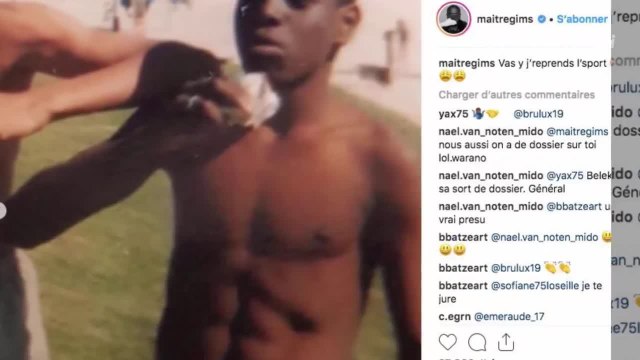 VOICI – Sans lunettes et torse nu, Maître Gims est méconnaissable