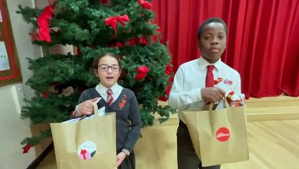Elizabetta and Mark explain St Paul's primary school's Bags of Kindness project