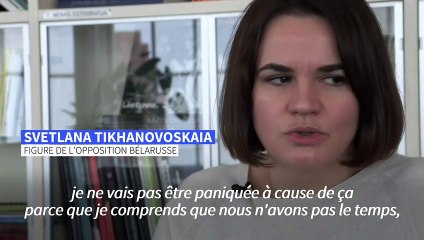 "Pas le temps de pleurer", déclare Tikhanovskaïa après la condamnation de son mari