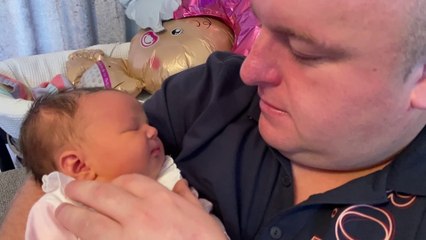 'Our little miracle rainbow baby' - Gina Mcguinness and partner Simon Crowe with daughter Lola Mae