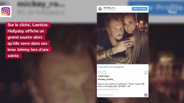 VIDEO - Mickey Rourke : son tendre post destiné à Laeticia Hallyday