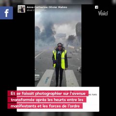 Copy of: VIDEO - Brigitte Macron : son sosie dans Un dîner presque parfait défile avec les Gilets jaunes