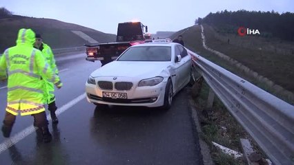 Şiddetli yağış kazaya neden oldu: 1 yaralı