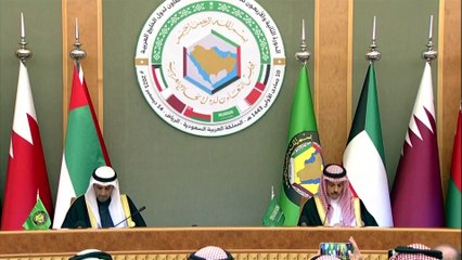 المؤتمر الصحفي لوزير الخارجية السعودي وأمين عام مجلس التعاون