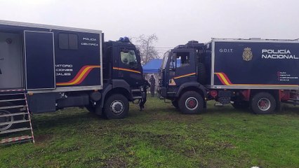 Registro en la casa del principal sospechoso del triple crimen de Burgos