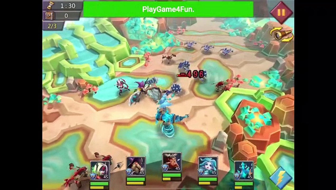Lords Mobile - Barbaric Journey - Fishy Business - Stage 4 hard but auto for lowest castles