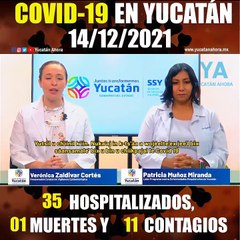Panorama de Covid-19 en Yucatán. Actualización al 14 de diciembre de 2021