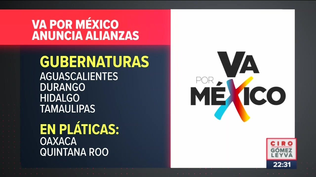 "Va Por México" anuncia alianzas para elecciones del 2022
