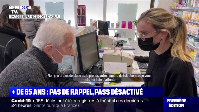 Environ 400.000 personnes de plus de 65 ans vont voir leur pass sanitaire désactivé