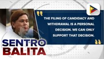 Mayor Sara, naghayag ng suporta sa desisyon nina Pangulong Duterte at Sen. Go na umatras sa kanilang kandidatura