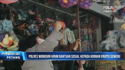Polsek Wonogiri  Kirim Bantuan Sosial Kepada Korban Erupsi  Semeru