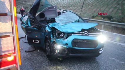 Manisa'da zincirleme kaza, 11 araç birbirine girdi