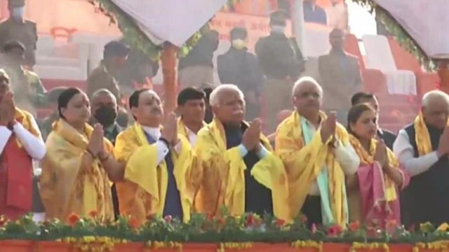 CMs of BJP-ruled states in Ayodhya,demand to sack Ajay Misra