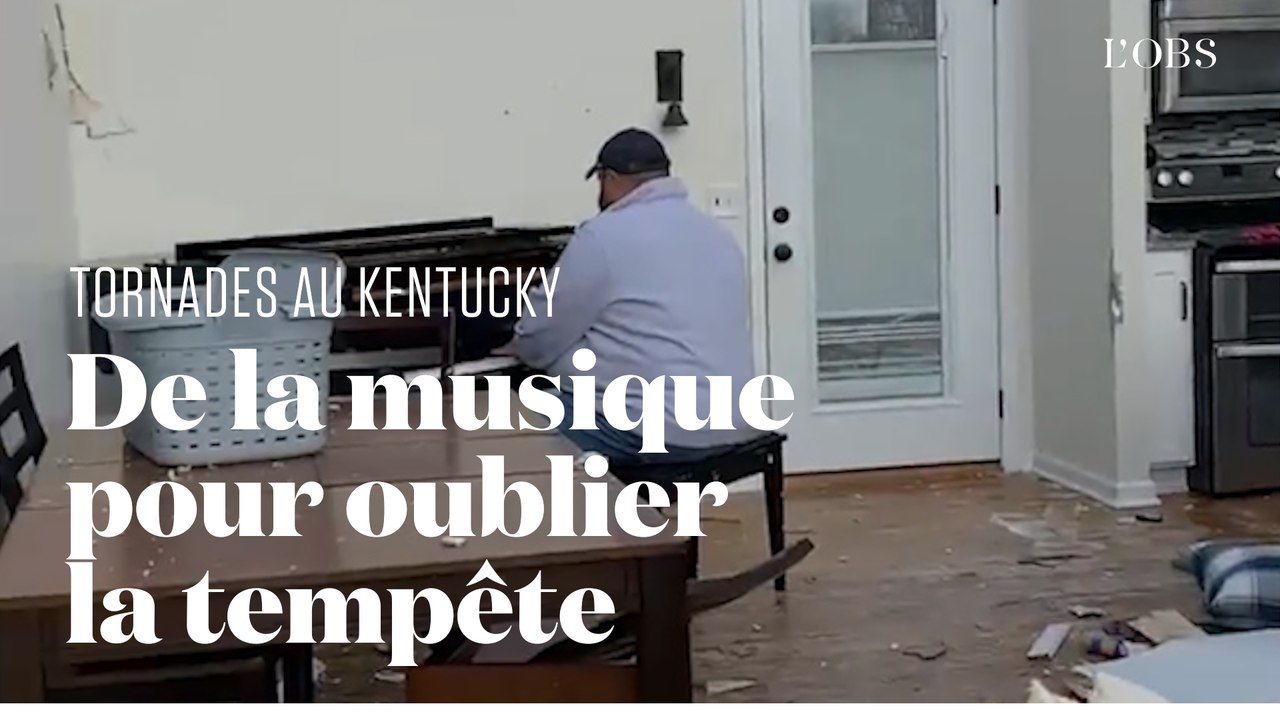 Tornades aux Etats-Unis : ce sinistré joue un émouvant morceau de piano dans sa maison détruite