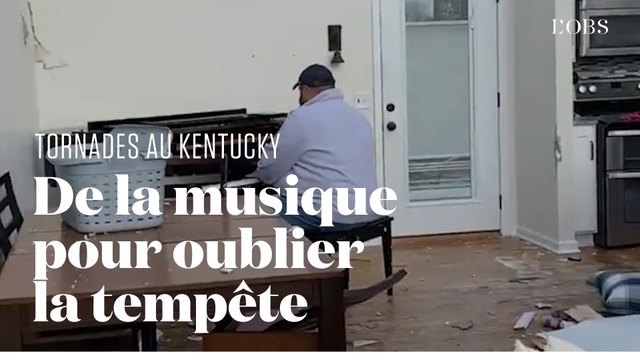 Tornades aux Etats-Unis : ce sinistré joue un émouvant morceau de piano dans sa maison détruite