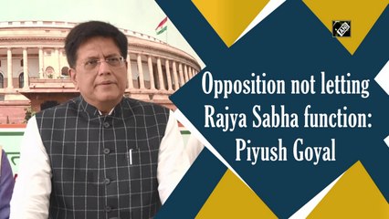 Opposition not letting Rajya Sabha function: Piyush Goyal