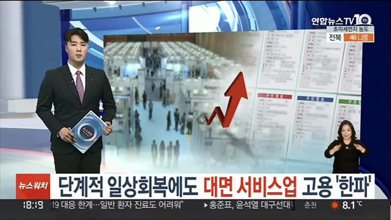단계적 일상회복에도 대면 서비스업 고용 '한파'