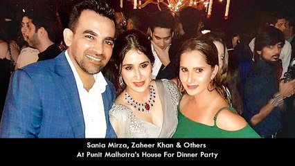 Sania Mirza, Zaheer Khan & Others At Punit Malhotra’s House For Dinner Party