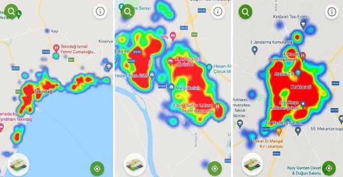 TRAKYA'DA VAKA SAYILARI ARTTI, YOĞUNLUK HARİTASI KIRMIZIYA BÜRÜNDÜ